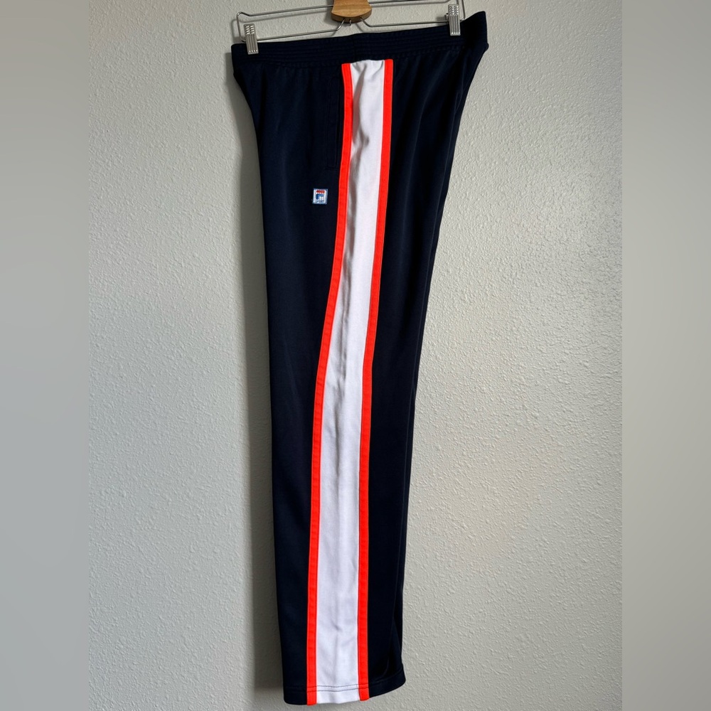 New Fila Track Pants, medium, blue w/sport stripes, straight- wide leg joggers - Picture 6 of 10
